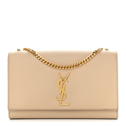 Saint Laurent Grain De Poudre Medium Monogram Kate Satchel Nude Powder 1 of 10