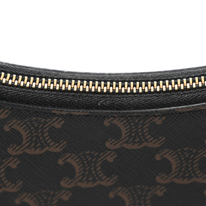 Celine Triomphe Canvas Calfskin Ava Shoulder Bag Tan 10 of 10