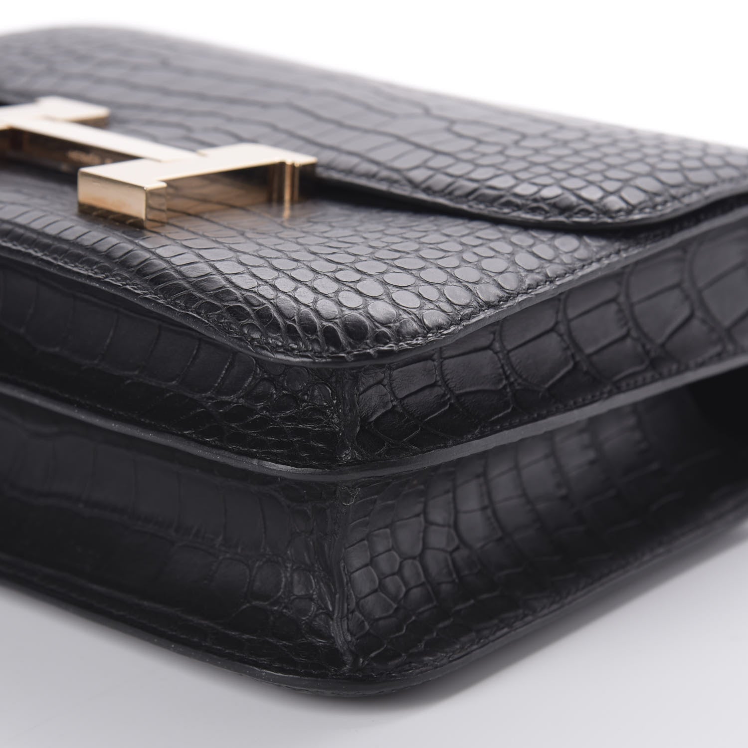Hermes Matte Alligator Constance 24 Black 7 of 23