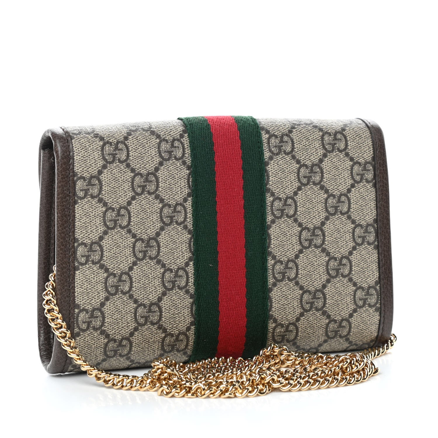 Gucci GG Supreme Monogram Web Mini Rajah Slim Flap Shoulder Bag Beige New Acero 3 of 9