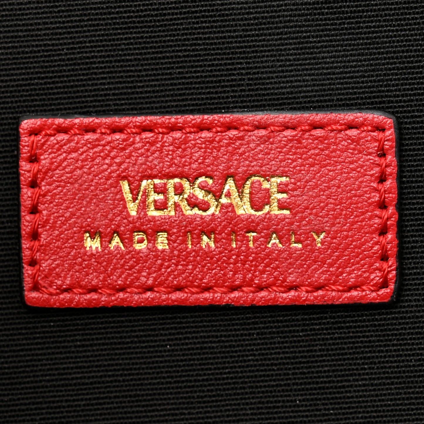 Lambskin Quilted Medusa Wallet On Chain Crossbody Red