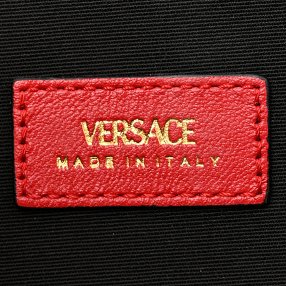 Versace Lambskin Quilted Medusa Wallet On Chain Crossbody Red 6 of 11