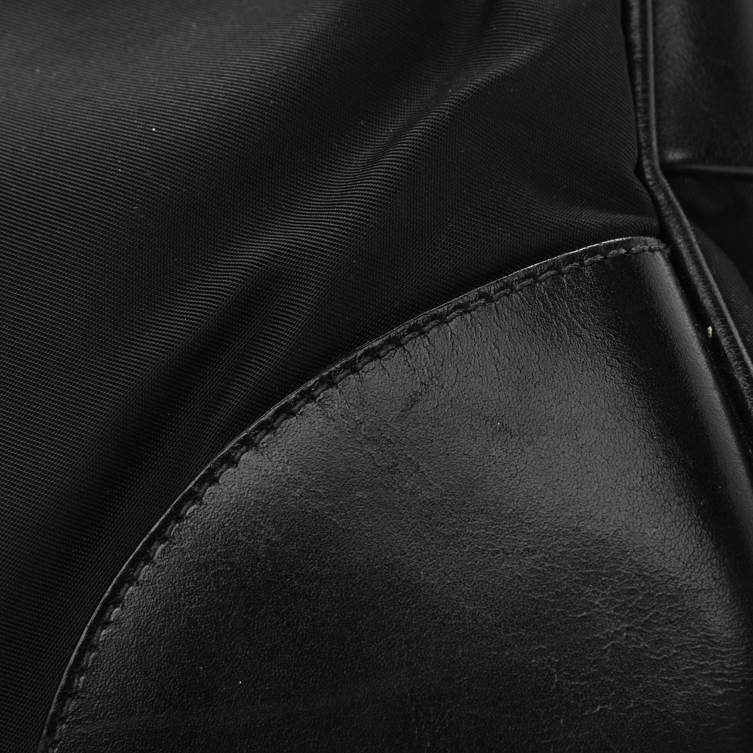 Prada Tessuto Nylon Soft Calf Shoulder Bag Black 12 of 15