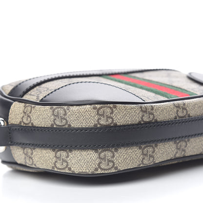 Gucci GG Supreme Monogram Web Small Shoulder Bag Black 8 of 11