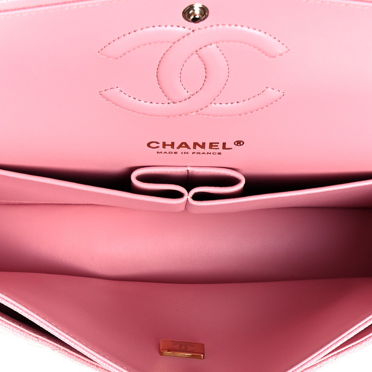 Chanel Caviar Quilted Medium Double Flap Pink 4 of 9