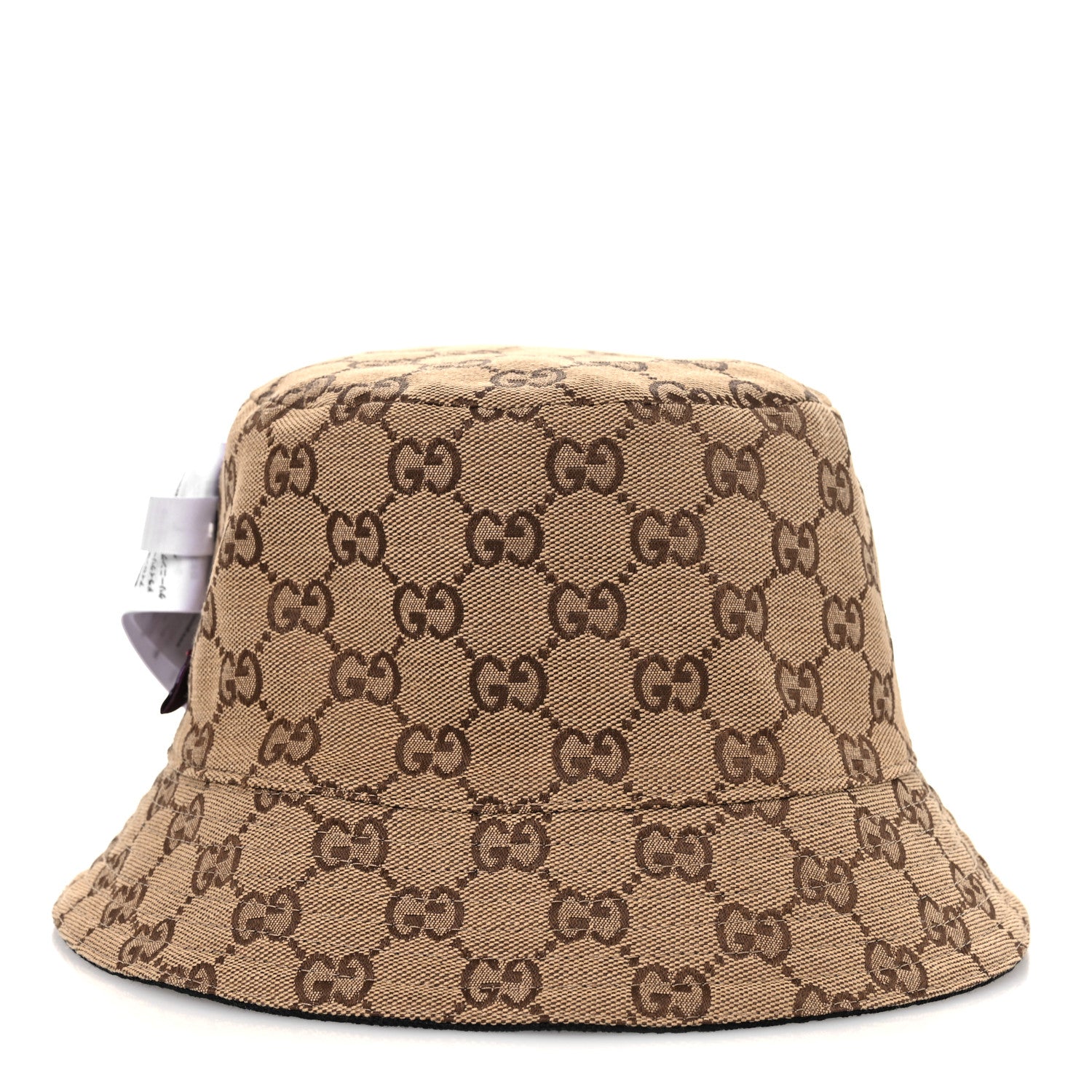 Gucci Canvas Monogram Reversible Bucket Hat L Black Beige 5 of 15