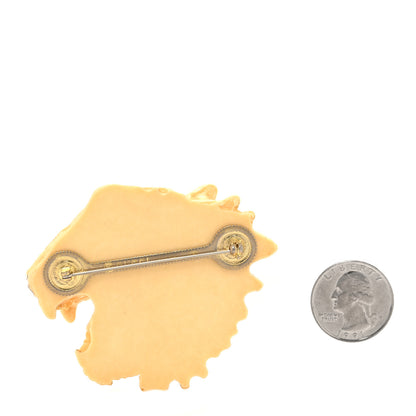Gucci Resin Crystal Rajah Brooch Ivory 2 of 3