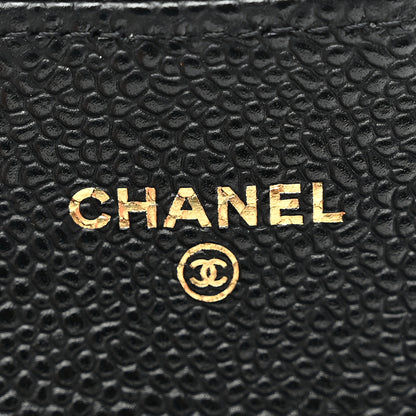 Chanel Caviar Quilted Flap Card Holder Wallet Black 7 of 9
