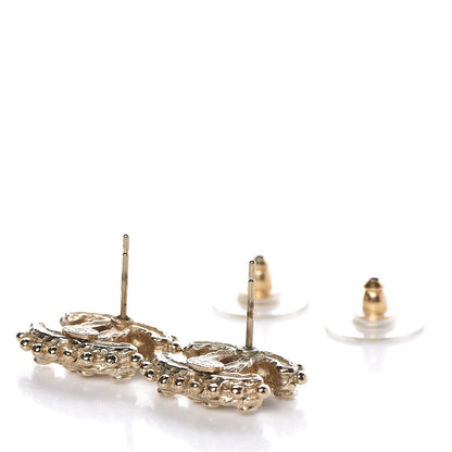 Chanel Crystal CC Earrings Gold 3 of 5