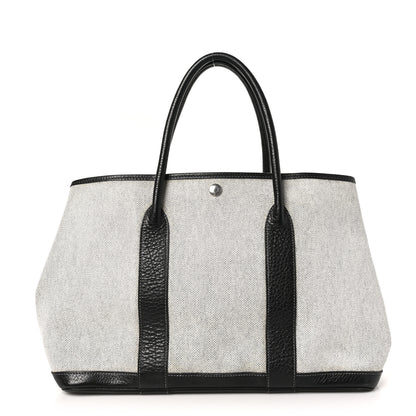 Hermes Toile Buffle Skipper Garden Party 36 MM Tote Black 1 of 9