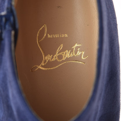 Christian Louboutin Veau Velours Belle 85 Ankle Boots 36.5 China Blue 8 of 12