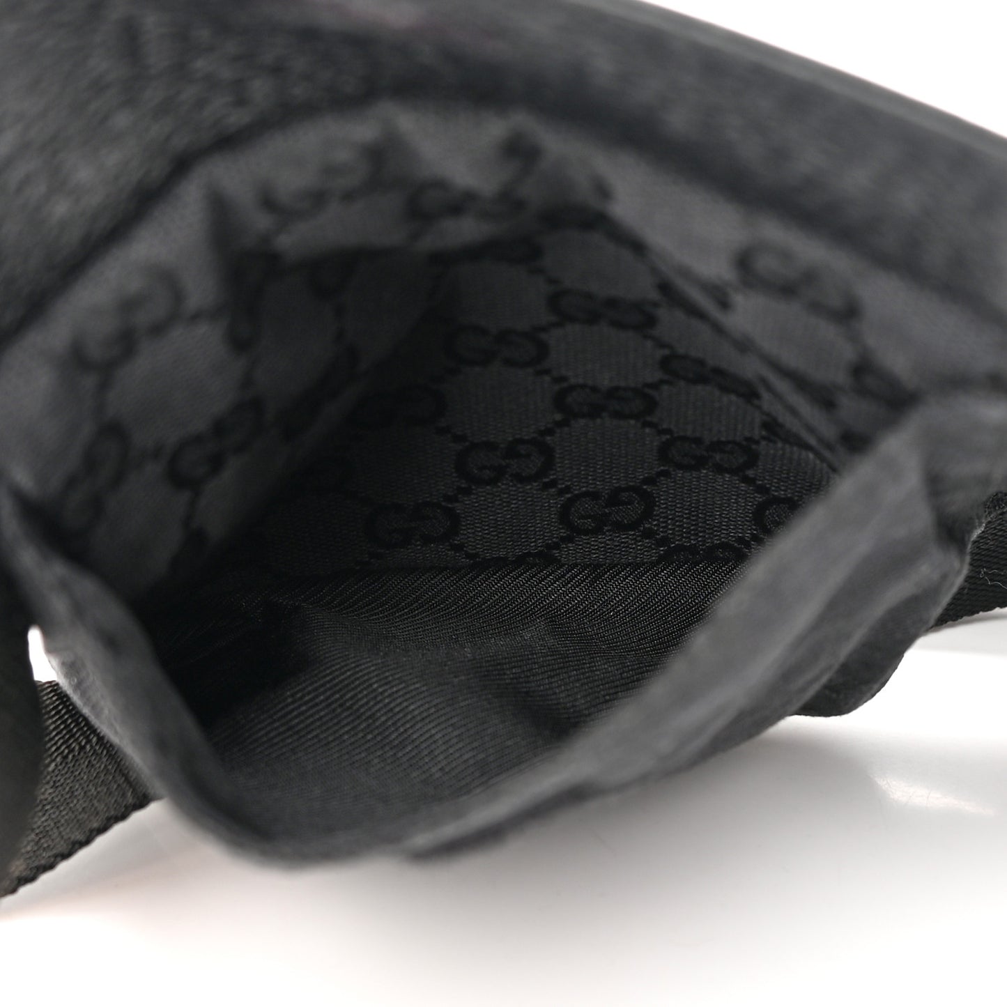 GG Monogram Double Pocket Belt Bag Black