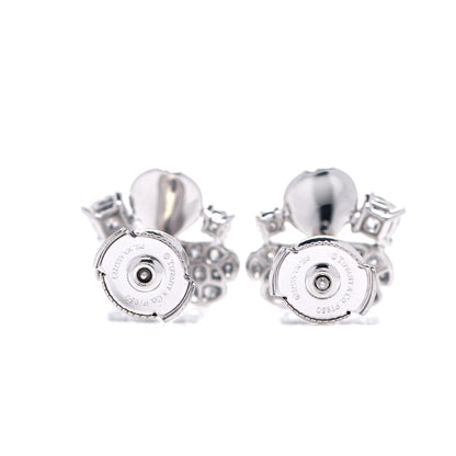 Tiffany Platinum Diamond Paper Flowers Cluster Earrings 4 of 6