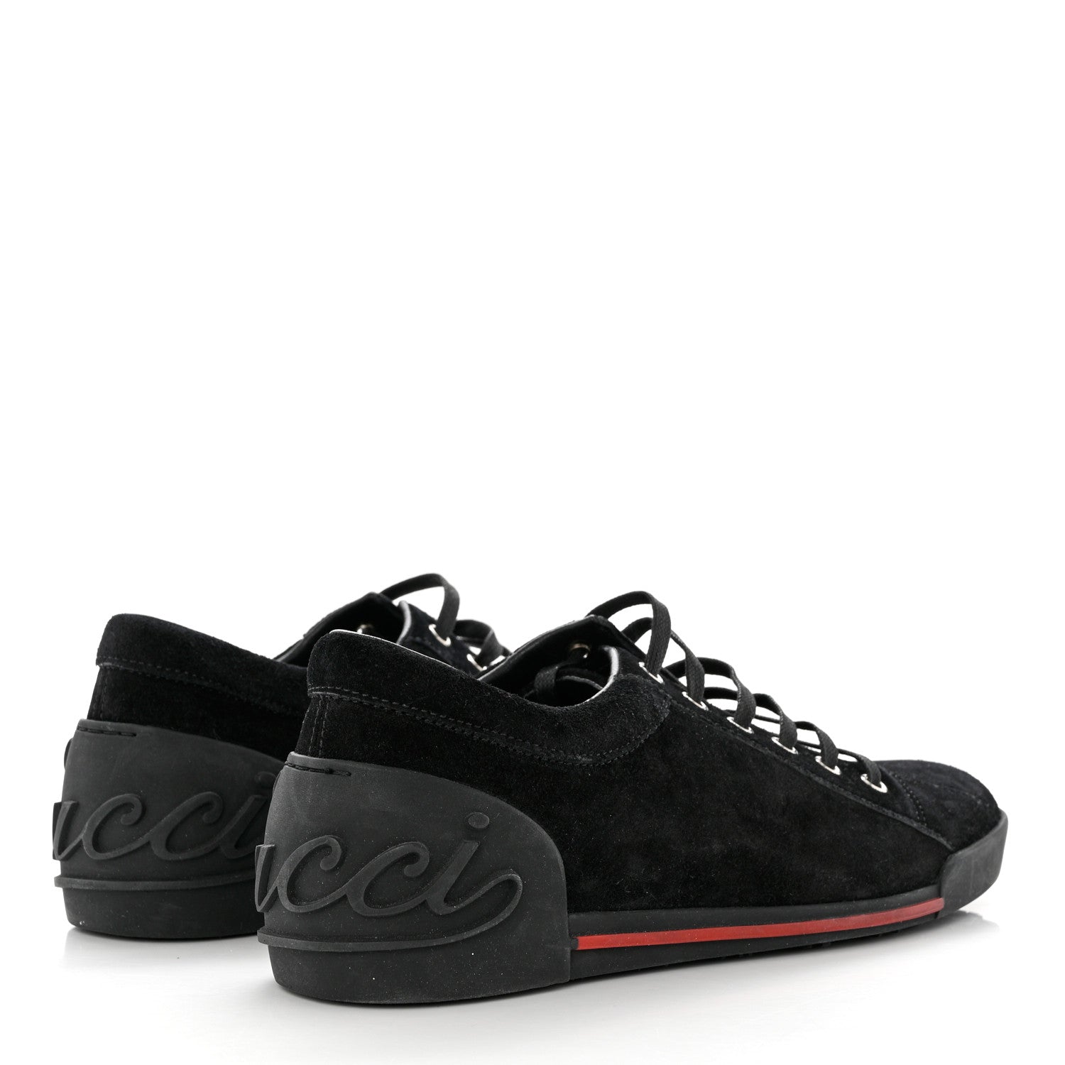 Gucci Softy Tek Suede Womens Low Top Sneakers 39.5 Black 4 of 7