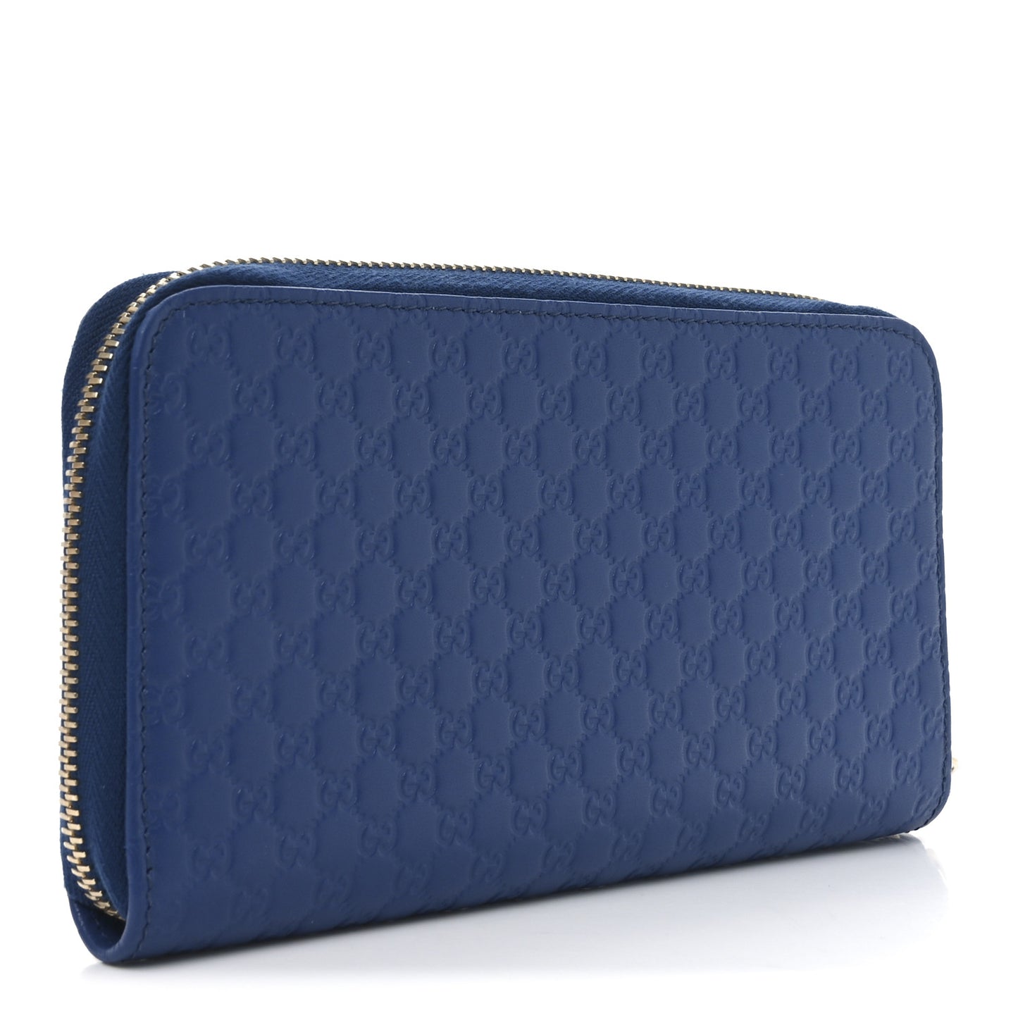 Guccissima Zip Around Wallet Blue