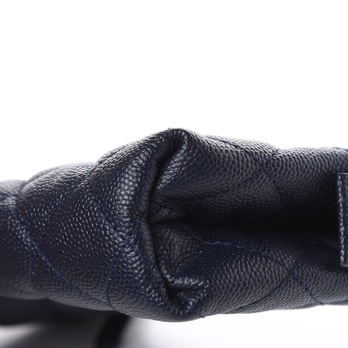 Caviar Quilted Small Pouch Navy