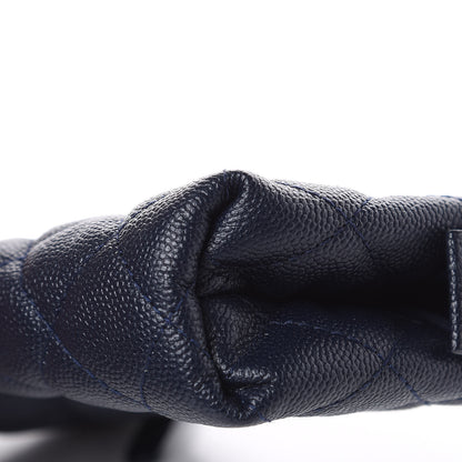 Chanel Caviar Quilted Small Pouch Navy 10 of 11