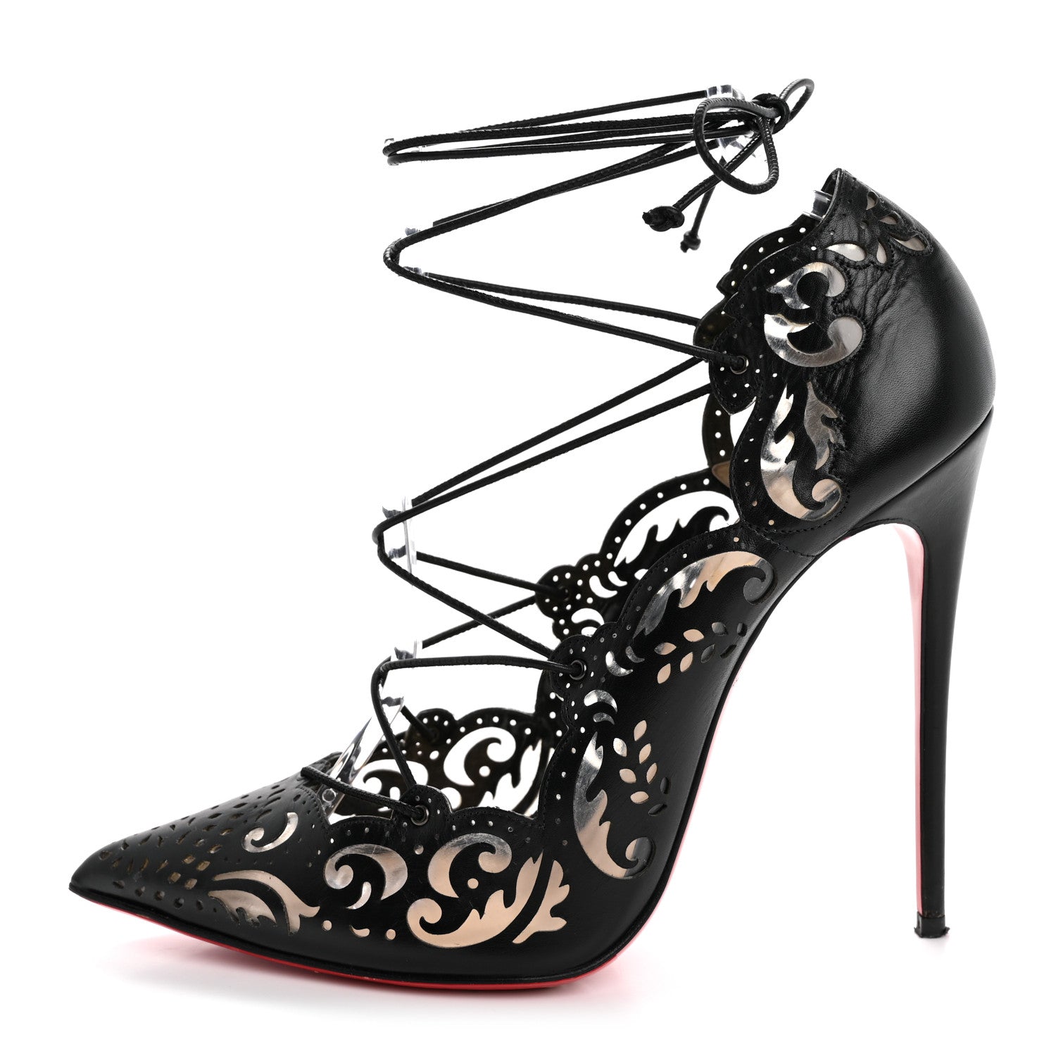 Christian Louboutin Calfskin PVC Impera 120 Pumps 40 Black Transparent 1 of 13