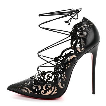 Christian Louboutin Calfskin PVC Impera 120 Pumps 40 Black Transparent 1 of 13