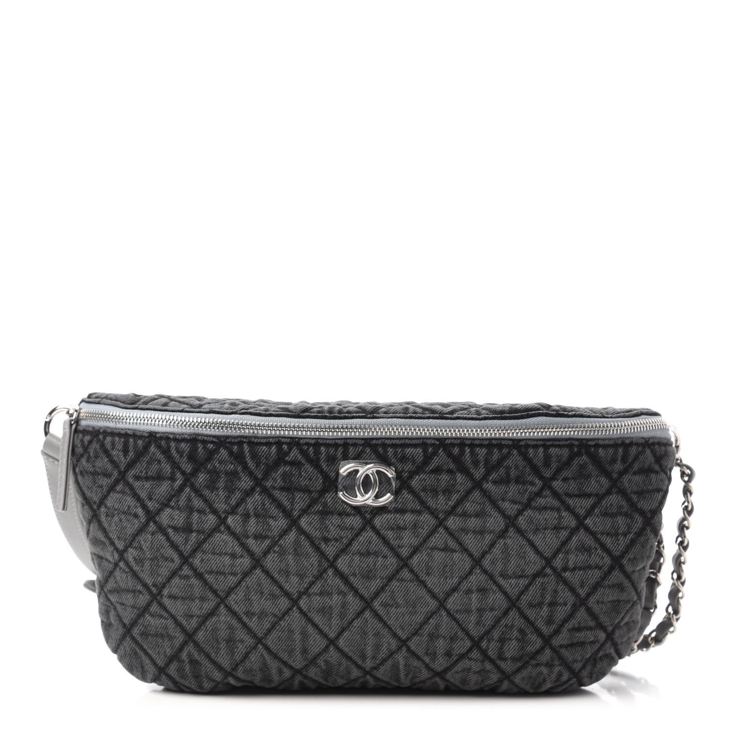 Denim Quilted Denimpression Waist Bag Black Grey