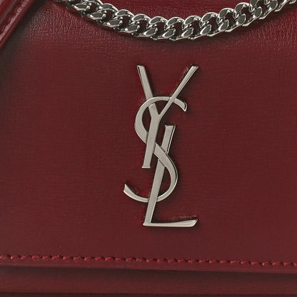 Saint Laurent Calfskin Monogram Sunset Chain Wallet Palissandre 8 of 11