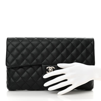 Chanel Caviar Quilted Flap Clutch Black 2 of 11