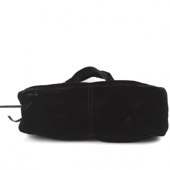 Velvet Shoulder Bag Black