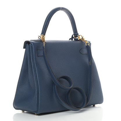 Hermes Togo Kelly Retourne 28 Bleu De Prusse 3 of 10