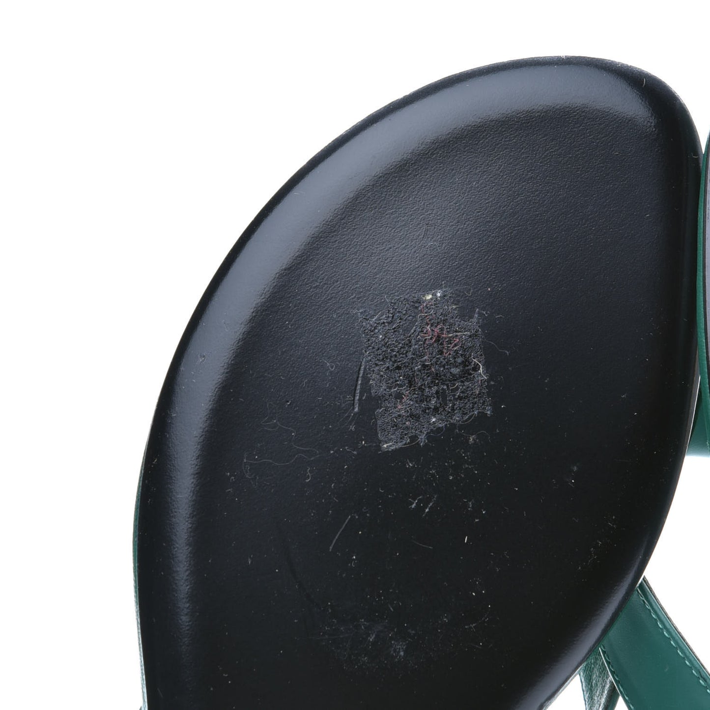 Calfskin Rockstud Thong Sandals 38 Green