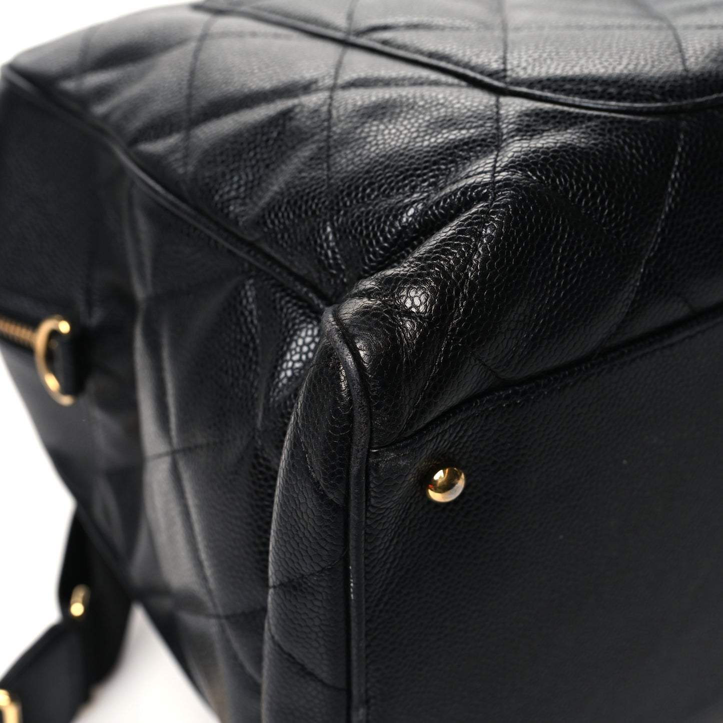 Caviar Quilted CC Duffel Bag Black