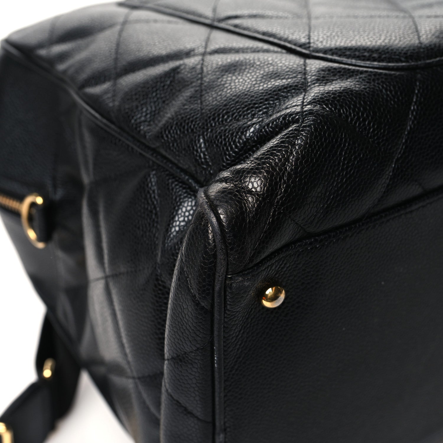 Chanel Caviar Quilted CC Duffel Bag Black 9 of 16