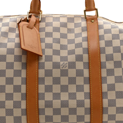 Louis Vuitton Damier Azur Keepall Bandouliere 55 7 of 10