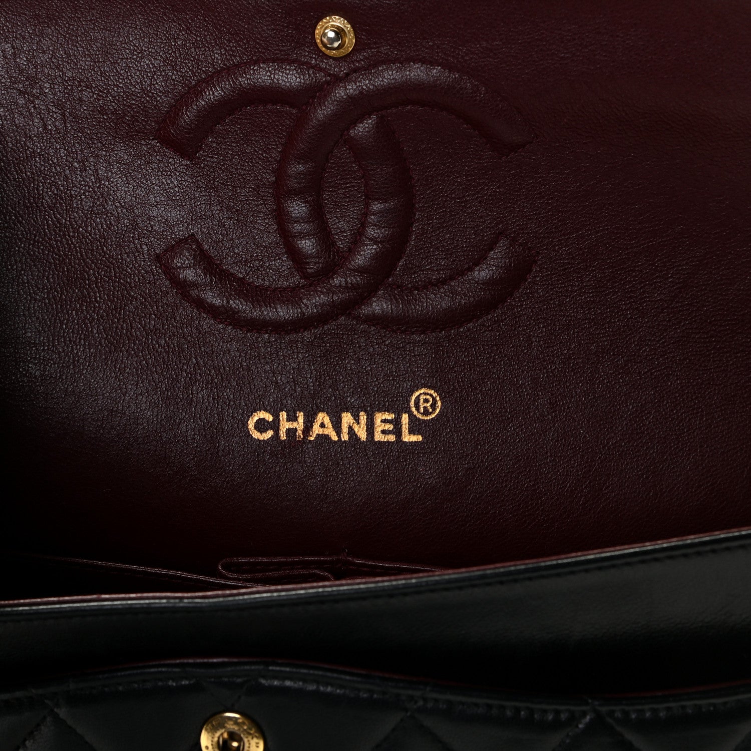 Chanel Lambskin Quilted Medium Double Flap Black 6 of 10