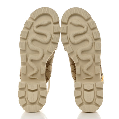 Gucci Monogram Granada Kid Trip 40/72mm Lug Sole Sandals 39 Beige Ebony Mystic White 5 of 9