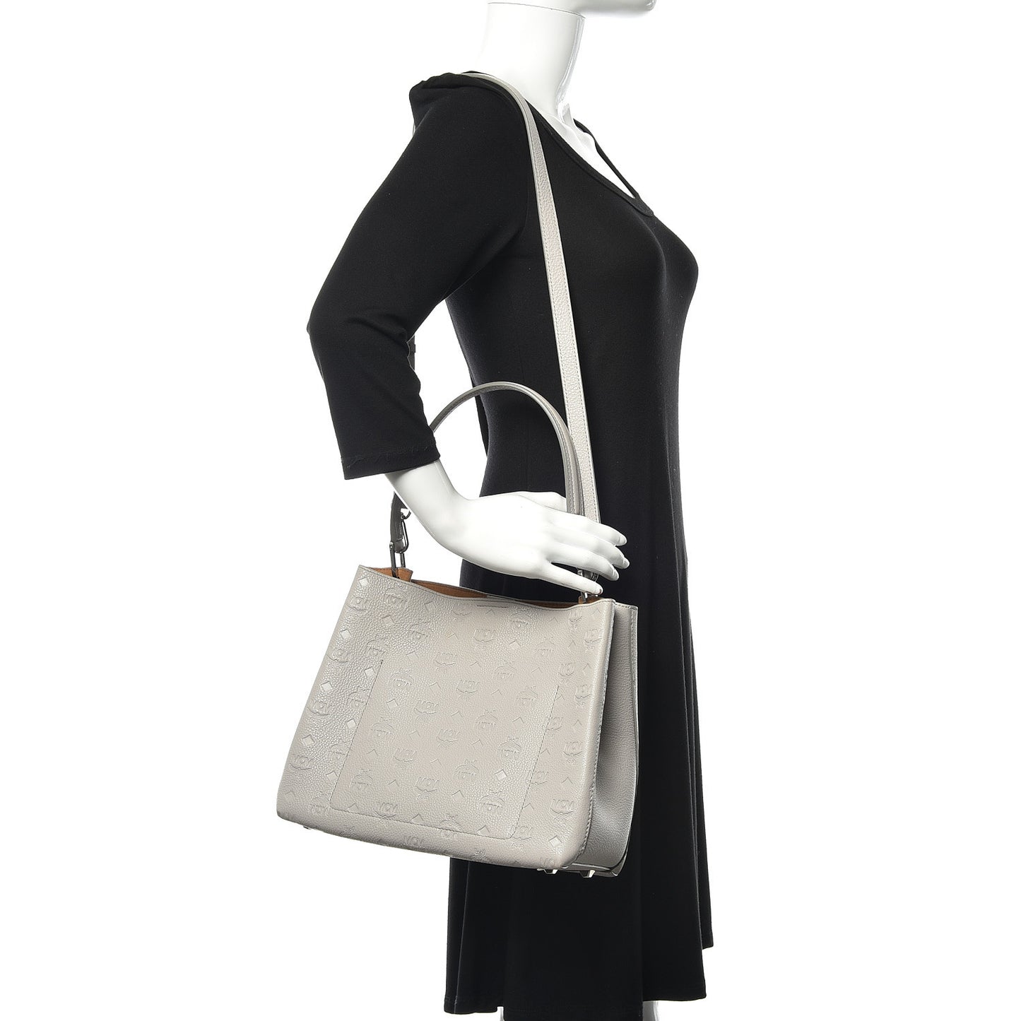 Calfskin Ottomar Monogram Sarah Convertible Hobo Dove