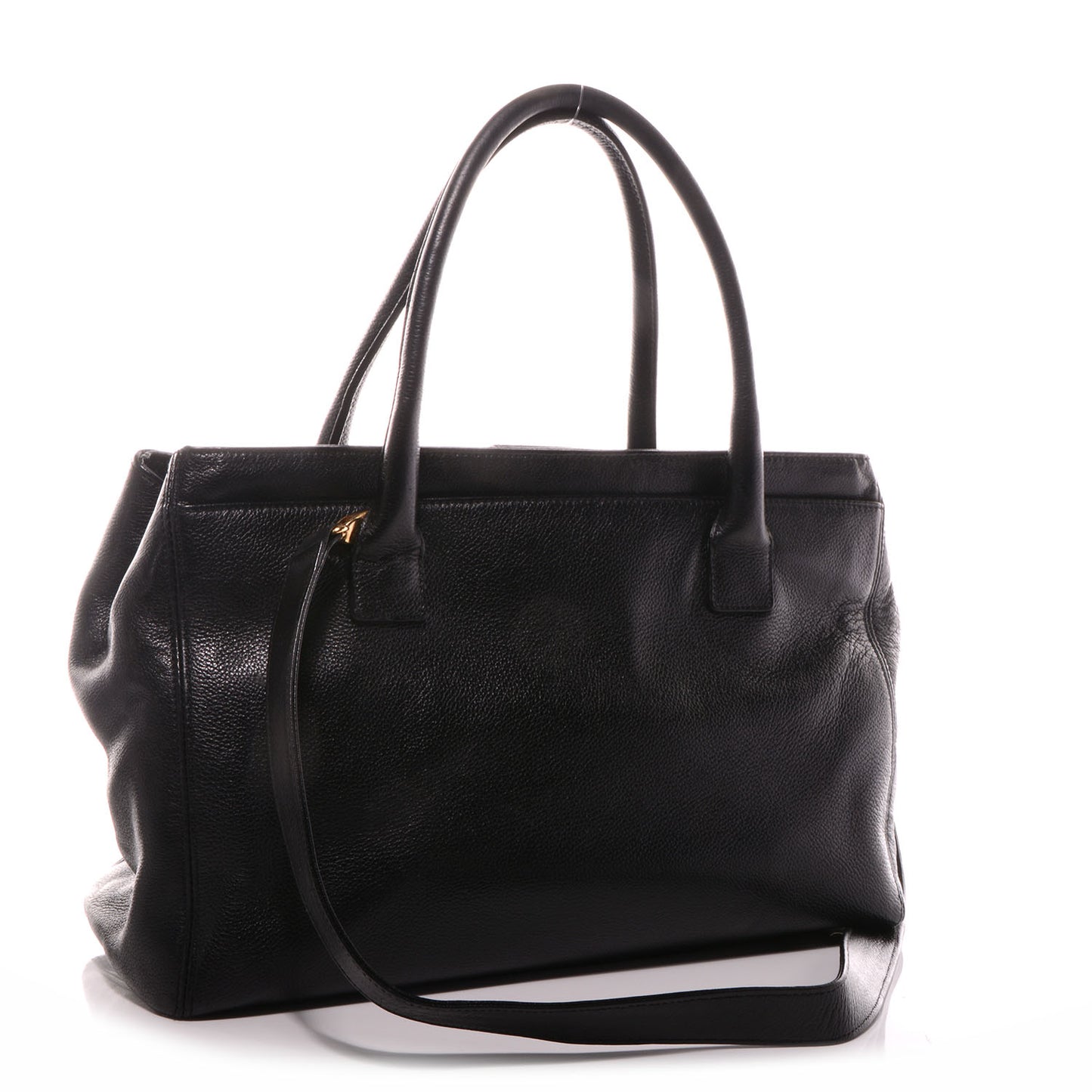 Calfskin Cerf Shopper Tote Black
