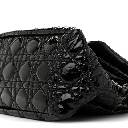 Christian Dior Patent Cannage New Lock Flap Black 11 of 14