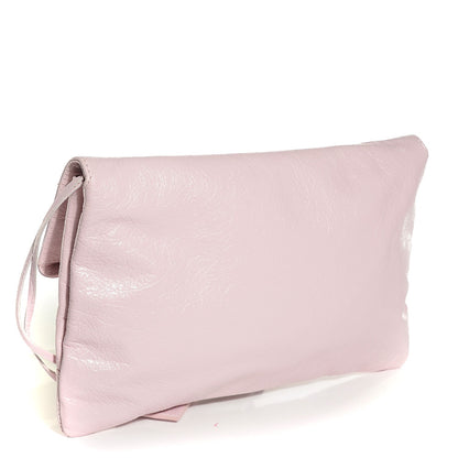 Balenciaga Agneau Giant 12 Gold Hardware Envelope Clutch Rose Poudre 12 of 18