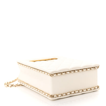 Chanel Caviar Quilted Evening Box Bag White 4 of 11
