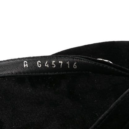 Chanel Velvet Crystal CC Thong Sandals 38 Black 8 of 8
