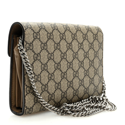 Gucci GG Supreme Monogram Mini Dionysus Chain Wallet Beige Taupe 3 of 9