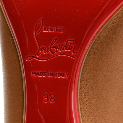 Christian Louboutin Shiny Nappa Ballalla Flats 38 Cafe Creme 7 of 8