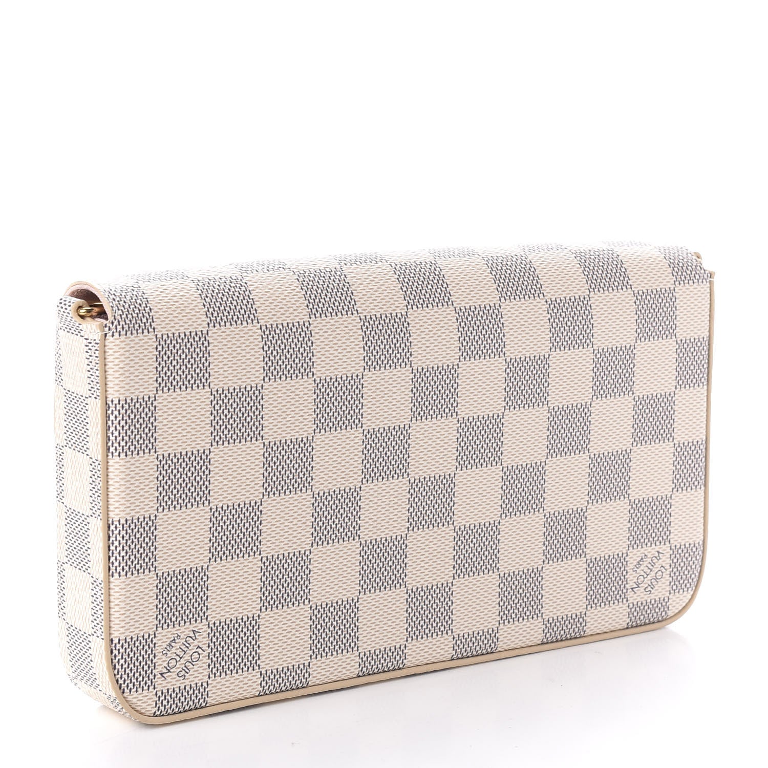 Louis Vuitton Damier Azur Pochette Felicie Chain Wallet Rose Ballerine 3 of 10
