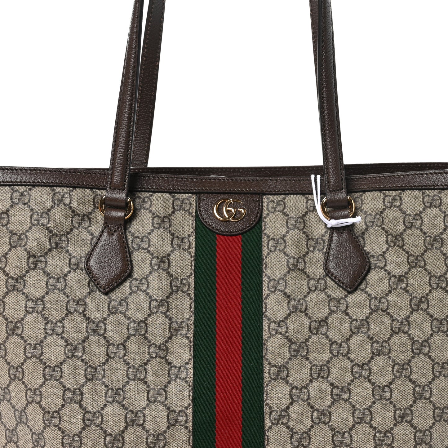 GG Supreme Monogram Medium Ophidia Shopping Tote Brown