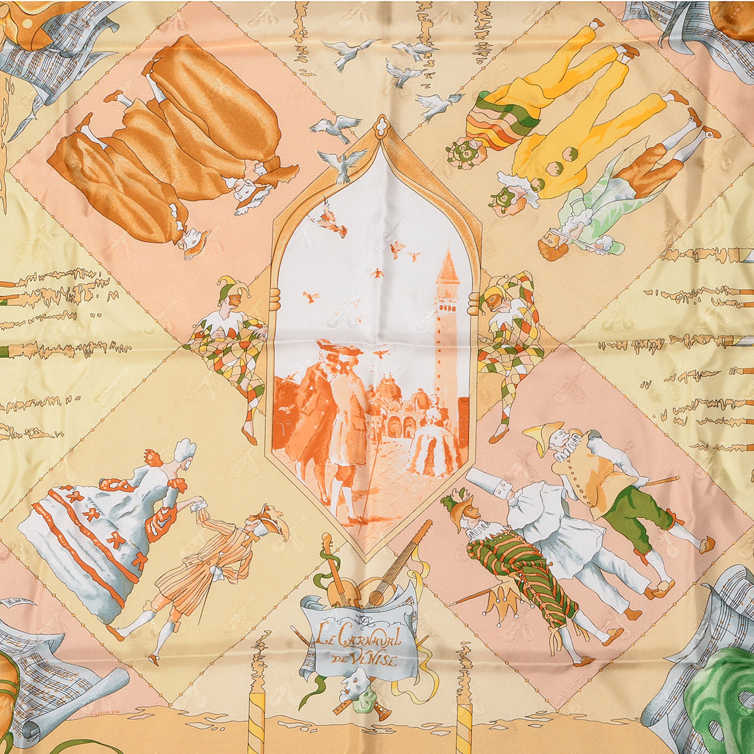 Hermes Silk Le Carnaval de Venise Scarf 90 1 of 6