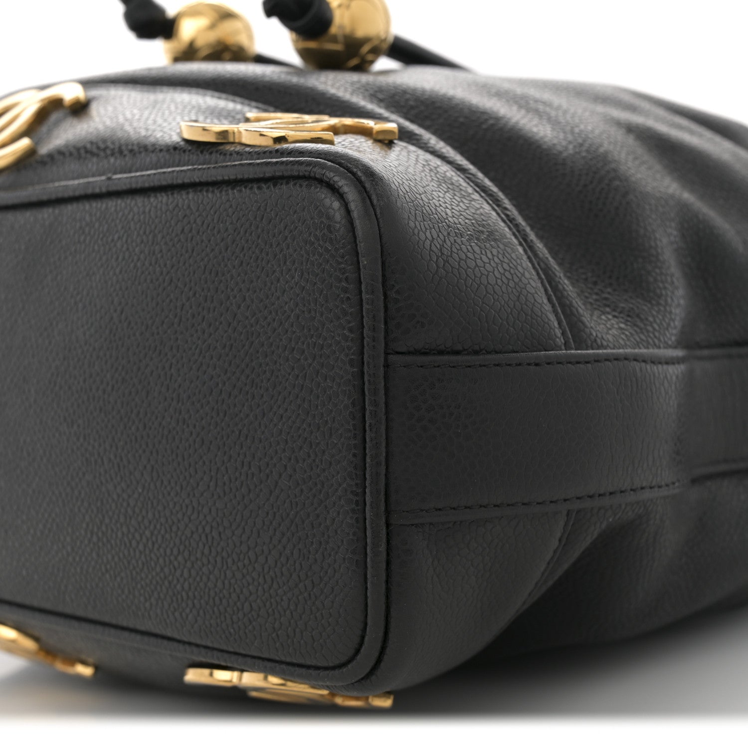 Chanel Caviar CC Drawstring Shoulder Bag Black 11 of 12