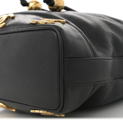 Chanel Caviar CC Drawstring Shoulder Bag Black 11 of 12