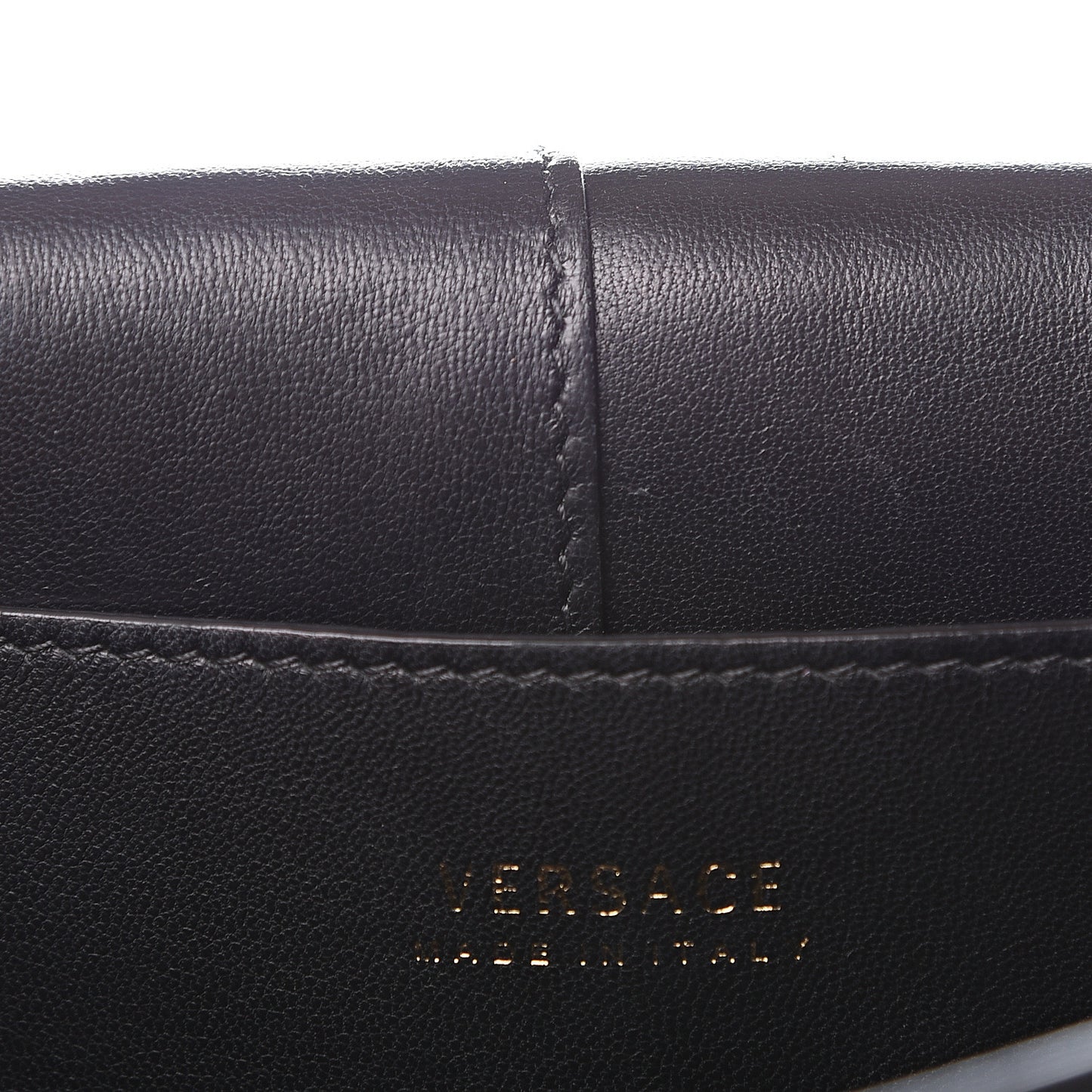 Calfskin Goatskin Medallion Tribute Chain Shoulder Bag Black