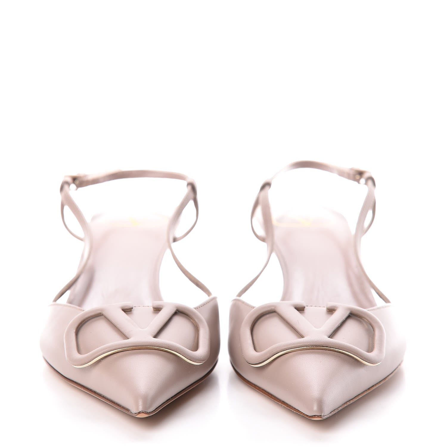 Valentino Garavani Calfskin Tonal Vlogo Slingback 40mm Pumps 37.5 Poudre 2 of 10
