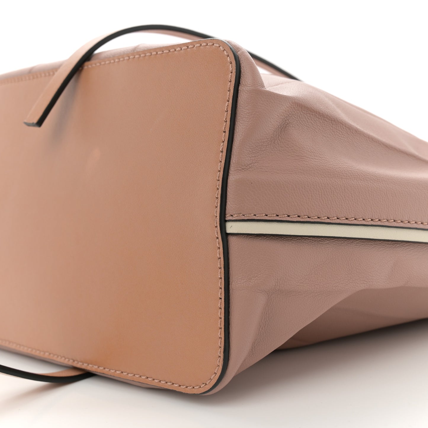 Calfskin Pleated Tote Dusty Rose